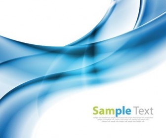 Abstract Wave Design Blue Background Vector Illustration