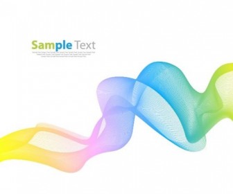 Abstract Colorful Background with Wave Lines Vector Illustration