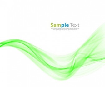 Abstract Modern Design Background with Green Wave Vector Illustration