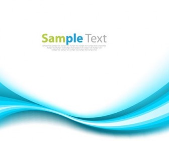 Abstract Blue Wave Vector Background Illustration