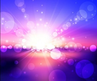 Blue Violet Bokeh Abstract Light Background Vector Illustration