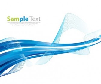 Abstract Background with Blue Waves Vector Illustration