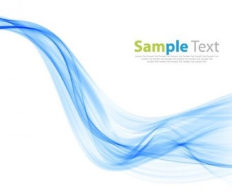 Blue Smoke Wave Background Vector Illustration