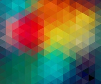 Abstract Geometric Background with Colorful Triangular Vector Illustration