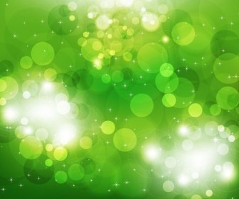 Green Glowing Glitter Abstract Background Vector Illustration