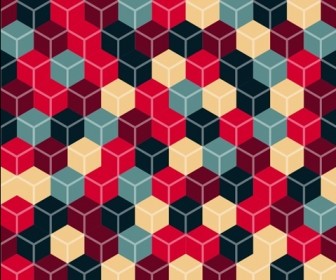 Abstract Cubes Vector Background