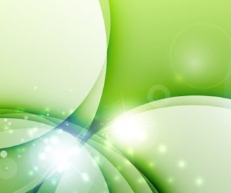 Green Shiny Wave Abstract Background