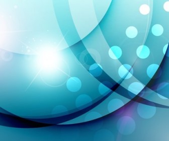 Blue Shiny Wave Abstract Background