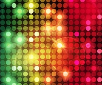 Abstract Colorful Background with Dots Vector Illustration