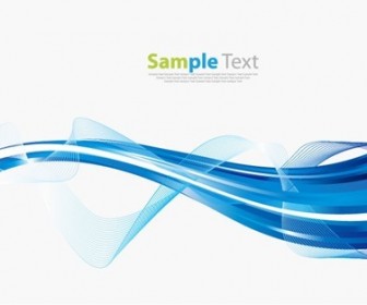 Abstract Blue Wave Design Vector Illustration