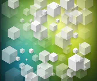 Vector Abstract Cubes Background Illustration