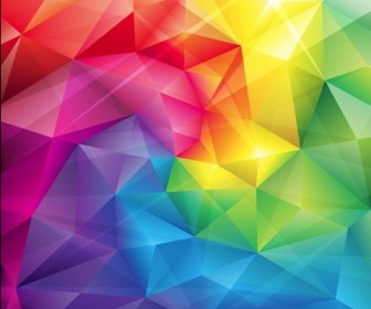 Low Poly Triangular Trendy Color Vector Background