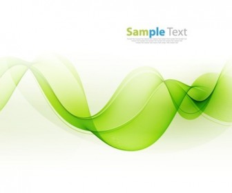 Green Waves Background Vector Illustration