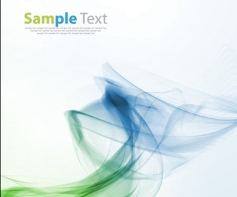 Abstract Blue Green Wave Smoke Background Vector