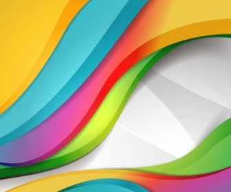 Colorful Design Wave Background