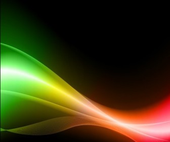 Colorful Light Wave Dark Background