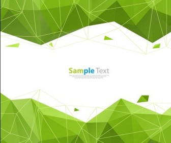 Abstract Geometry Green Background Vector Graphic