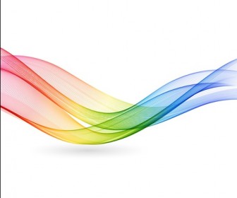 Abstract Colorful Rainbow Wave Vector Background