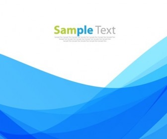 Blue Waves Abstract Vector Background Template
