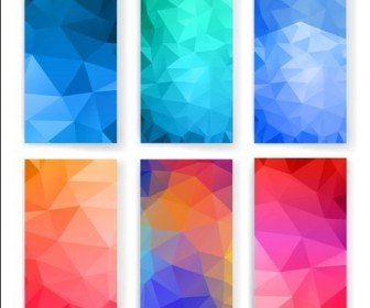 Abstract Low Poly Backgrounds Vector Set