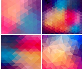 Low Poly Abstract Background Vector Set